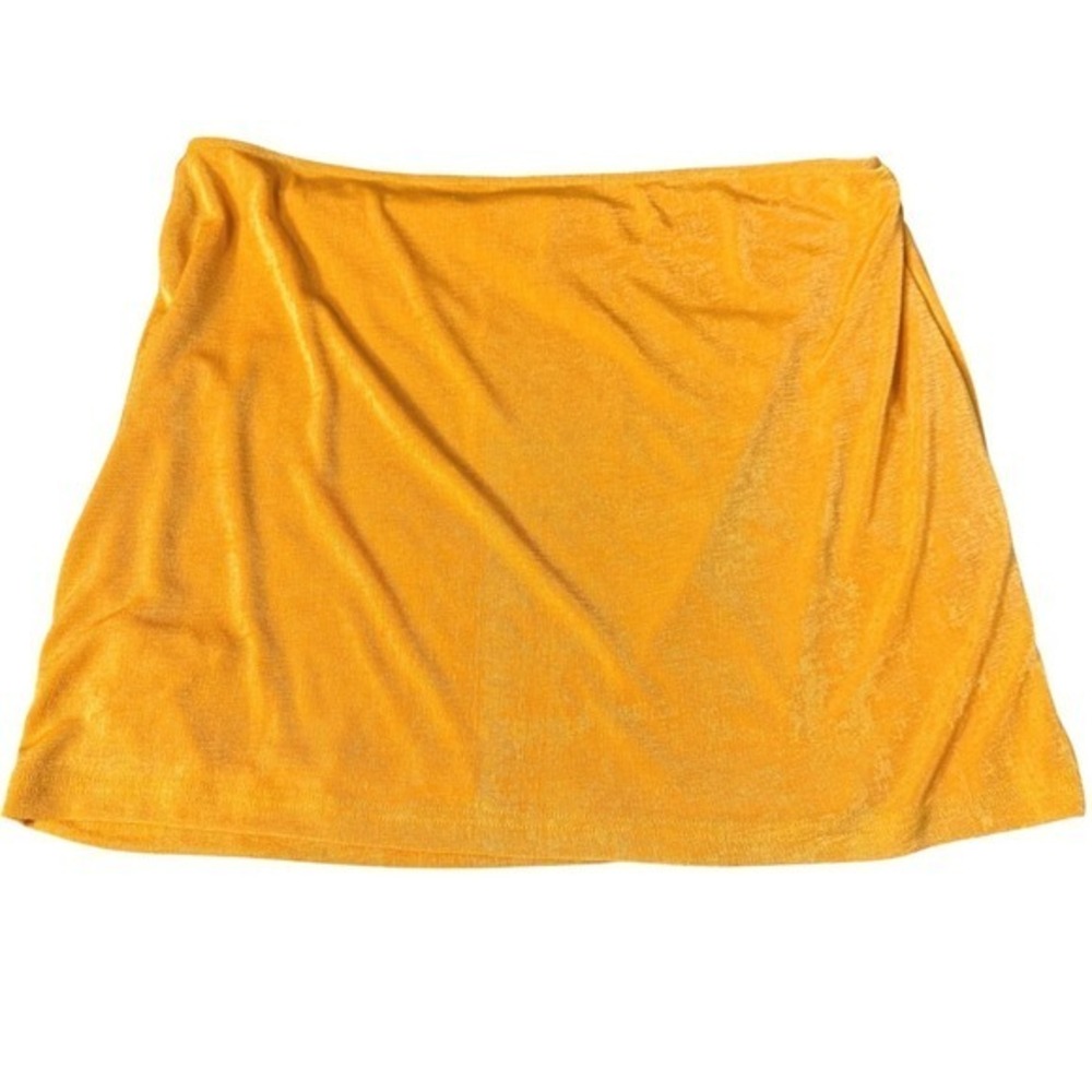 Sabo Myri Skirt NWT Womens Size XL Gold Yellow Stretch Mini Lined Euro Summer - Picture 4 of 11